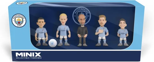 Vista 7 de MINIX COLLECTIBLE FIGURINES – Paquete de 5 estrellas del FC Barcelona (7cm) – Araujo, TER Stegen, GAVI, Pedri & Lewandowski – Mini figuras de fútbol