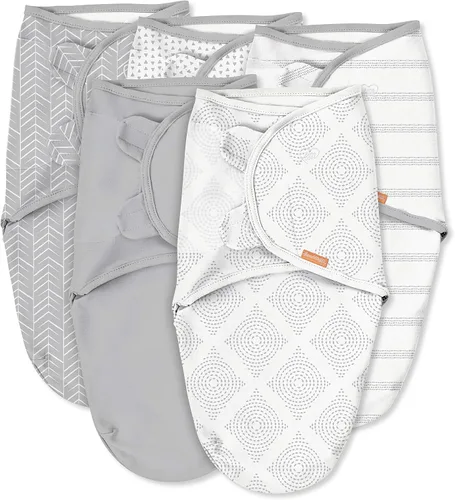 Vista 25 de SwaddleMe - Manta original para bebé, talla S/M, de 0 a 3 meses, paquete de 5 (diseño de amapolas bonitas)