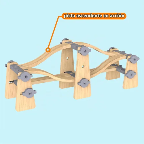 Vista 4 de ORBRIUM Tren de madera de alta calidad, paquete de 8 carriles de tren de madera, accesorios para tren de juguete, compatible con todos