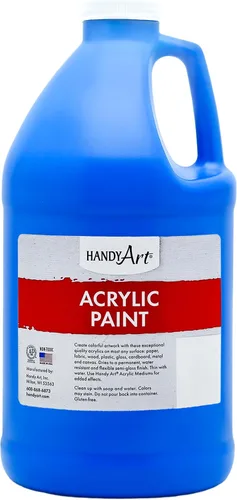Vista 57 de Handy Art Pintura acrílica, juego de 12 colores, botellas de 16 onzas, acrílico líquido para estudiantes semibrillante, consistencia de flujo