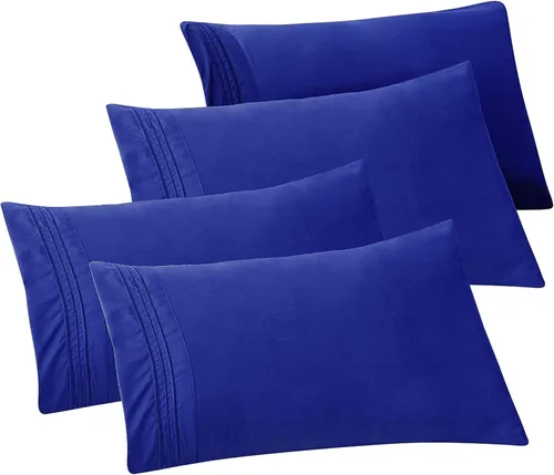 Vista 49 de Elegant Comfort Fundas de almohada sólidas de microfibra de alta calidad hotelera, tejido suave, resistente a las arrugas y a las manchas, fácil