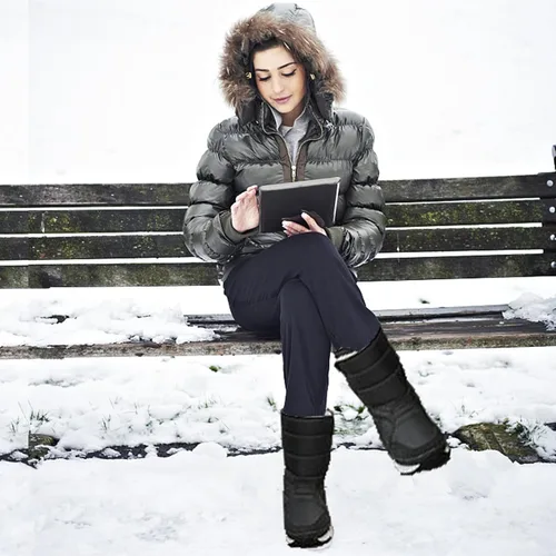 Vista 6 de DADAWEN - Botas de nieve impermeables para mujer