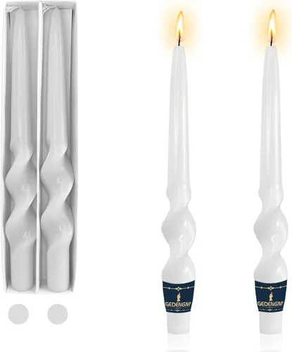 Vista 19 de Candelabros en espiral verde y velas cónicas verdes - Gedengni 7.5 pulgadas Velas cónicas cortas y encantadoras con diseño retorcido, velas sin