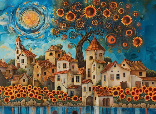 Vista 8 de Anatolian Puzzle -Calm Street, 1000 piezas Puzzle, #1203