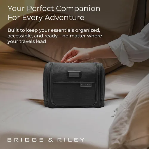 Vista 5 de Briggs & Riley Kit de aseo – Bolsas de viaje para mujeres y hombres, organizador para vacaciones, kit Dopp para accesorios de baño, maquillaje