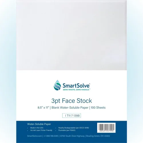 Vista 7 de Papel Soluble en Agua de 3 pts. Se Disuelve Rápidamente en Agua Biodegradable Ecológico Compatible con Impresoras Para Manualidades