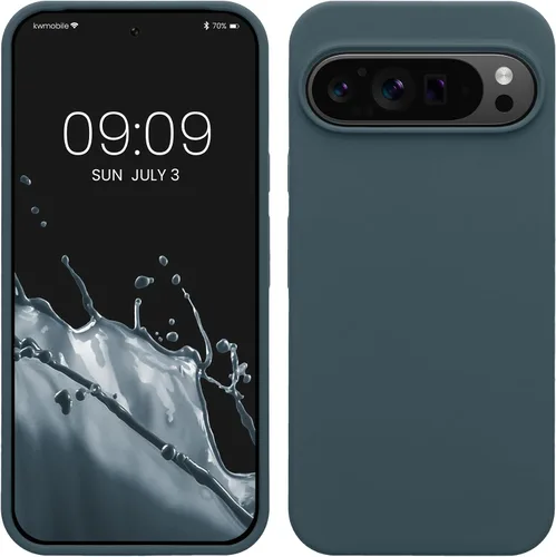 Vista 121 de kwmobile Funda Compatible con Google Pixel 6 Pro - Funda de Teléfono de Silicona TPU con Acabado Suave - Azul Caribe