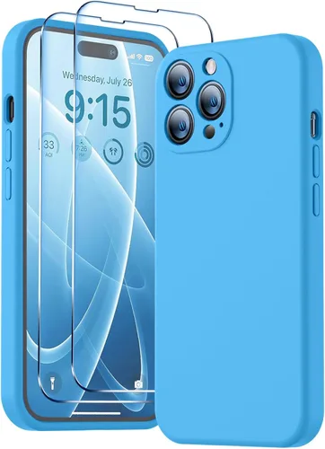 Vista 10 de BossKiss Funda compatible con iPhone 13 Pro, silicona de alta calidad mejorada [protección de cámara] [2 protectores de pantalla]