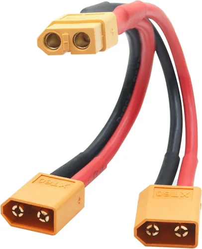 Vista 10 de Cable corto del conector de batería paralelo XT60 3.9", enchufe del adaptador del divisor en Y