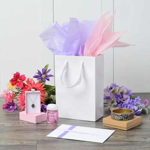 Vista 5 de Prime Line Packaging Bolsas de Regalo de Papel Kraft, Mini Bolsas de Regalo de Papel con Asas para Baby Showers, Bautizo, Bodas, Fiestas, Recuerdos
