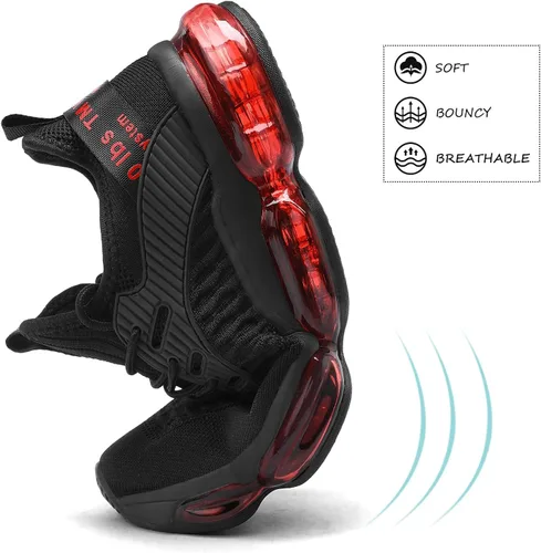 Vista 4 de Kapsen - Zapatos deportivos para hombre con amortiguación de aire, ideales para correr, tenis, caminar, gimnasio y trotar