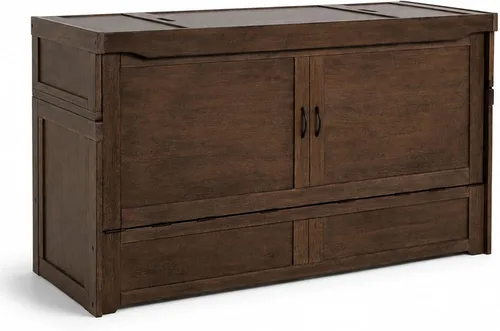 Vista 15 de NIGHT & DAY Cubo premontado gabinete Murphy cama, Beadboard Cherry