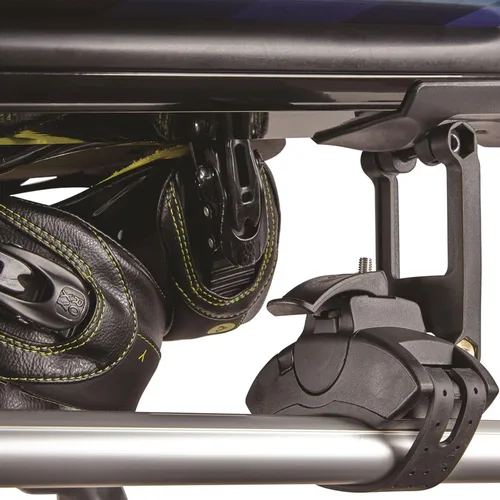 Vista 9 de Portaequipajes de techo Yakima para 4 pares de esquís o 2 tablas de snowboard, montaje universal para auto con bisagra expandible, FatCat EVO 4