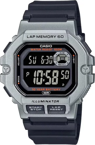 Vista 12 de Casio WS1300H Series Digital Watch 100 Meter Water Resistance LED Backlight 1/100 SEC Stopwatch Tide Graph Coundtown Timer LED Light