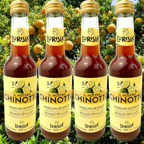 Vista 6 de Lurisia Chinotto - Soda italiana de 4 x 9.3 onzas líquidas (9.3 fl oz) – Cola – Jugo carbonatado con gas de Chinotto – Refresco de cítricos
