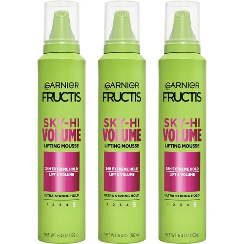 Vista 5 de Garnier Fructis Style Sky-Hi Volume Mousse Voluminizante, 6.4 oz.