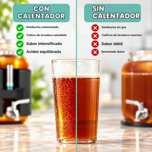 Vista 2 de Hemlock Home Brewing Envoltura térmica de Kombucha - Almohadilla de calentamiento para fermentación con control de temperatura
