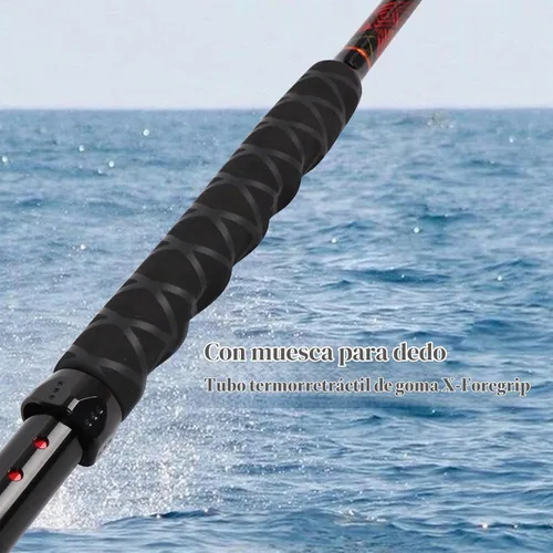 Vista 4 de Fiblink Bent Butt Trolling Rod 2 piezas de agua salada en alta mar caña de pescar Big Game Roller Rod Polo de barco convencional