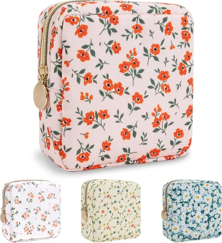 Vista 89 de izuzta Nylon Lager Pequeño Slim Mini Maquillaje Bolsa Organizador, Beige, Viajes