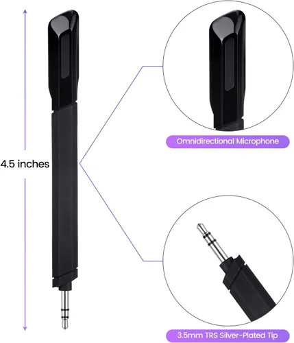 Vista 7 de weishan Reemplazo de micrófono G733 para auriculares inalámbricos Logitech G733 Lightspeed para juegos, micrófono desmontable con cancelación
