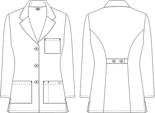 Vista 7 de Dickies EDS Professional - Abrigos de laboratorio para mujer, 32 pulgadas, 84400
