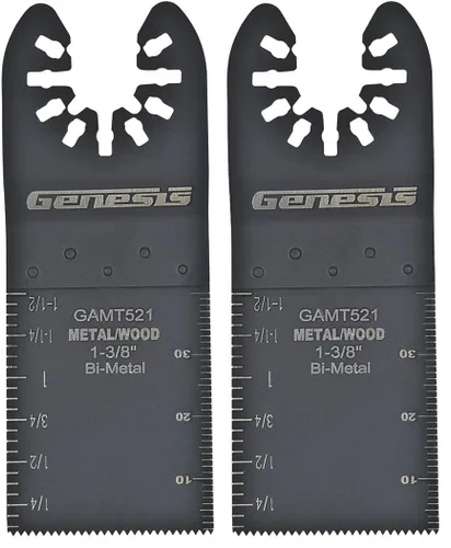 Vista 10 de Genesis GAMT521 Universal Quick-Fit 1 3/8" Bi-Metal Flush Oscilante Multiherramienta Cuchilla de corte rápido de liberación rápida