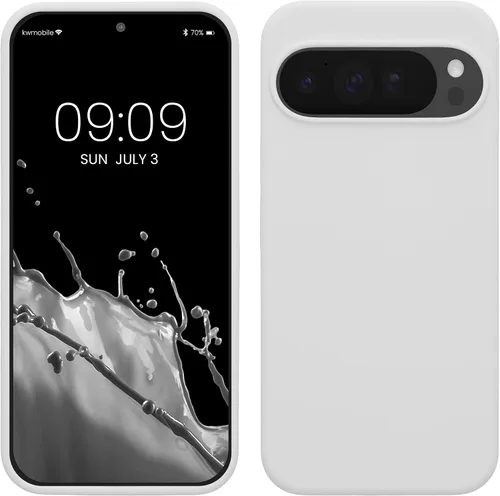 Vista 131 de kwmobile Funda Compatible con Google Pixel 6 Pro - Funda de teléfono de silicona TPU con acabado suave - Azul Arrecife