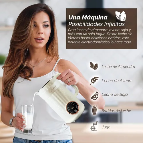 Vista 4 de NUEVO Fabricante de Leche de Nueces 8-en-1 para 32 oz de Leche de Almendra Casera, Leche de Avena, Leche de Soja, Leche de Coco Sin Lácteos, Bebidas