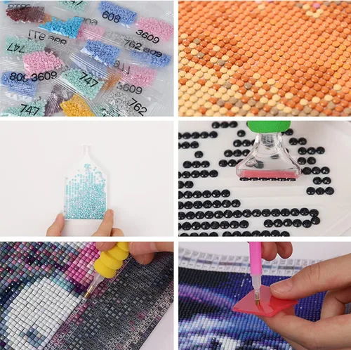 Vista 6 de Pinturas de diamantes personalizadas, arte de diamantes personalizado 5D de la foto, imagen privada personalizada para adultos, regalos, familia