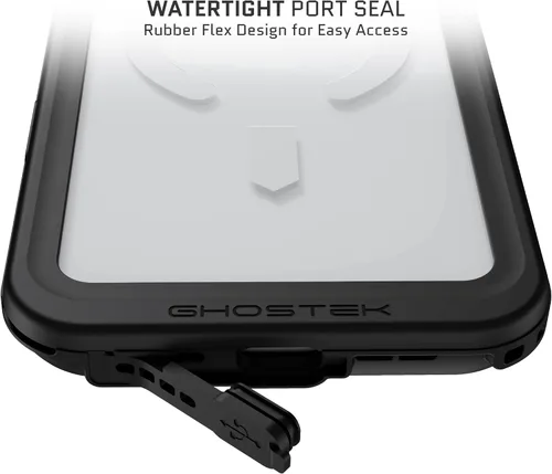 Vista 26 de Ghostek NAUTICAL funda delgada para iPhone 14 Plus a prueba de golpes impermeable con protector de pantalla y imán MagSafe con carga inalámbrica