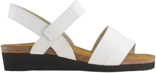 Vista 39 de Naot Kayla sandalia con taco de cuña para mujer Piel de lagarto beige