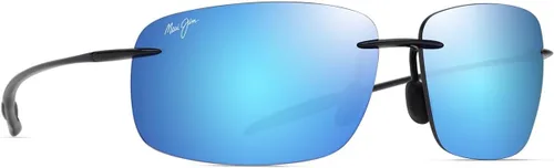 Vista 2 de Maui Jim Unisex Breakwall Rectangular Sunglasses Polarizado Hawaii negro/azul brillante