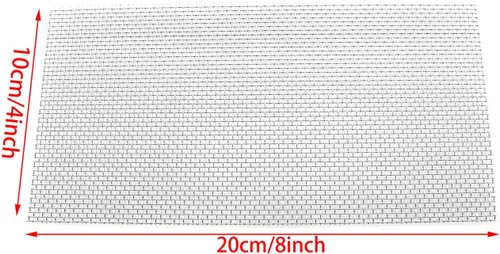 Vista 4 de Red de musgo para acuario de acero inoxidable de 4 x 8 pulgadas, 5 unidades, 3.9 x 7.9 in