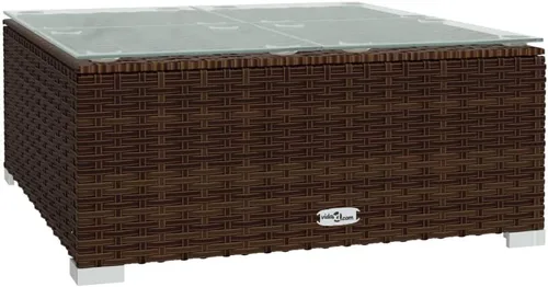 Vista 5 de Ensemble de Salon de Jardin 5 Pièces Brun Cannelle Rouge, Meuble d'Extérieur Modulable Pour Terrasse Balcon, Résistant aux UV et à l'Eau avec