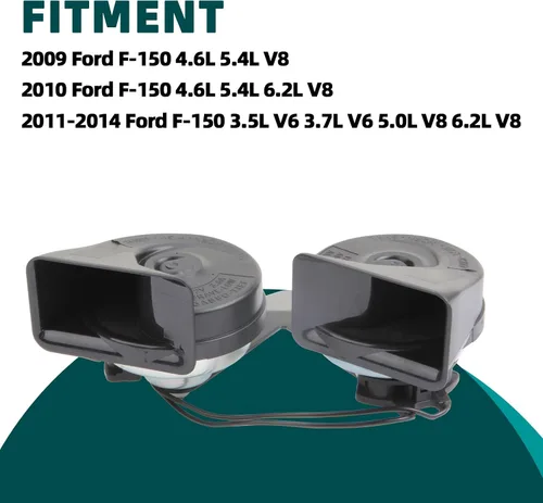 Vista 2 de MITZONE Conjunto de bocina con soporte compatible con Ford F-150 2009-2014 Reemplazar 9L3Z-13832-A