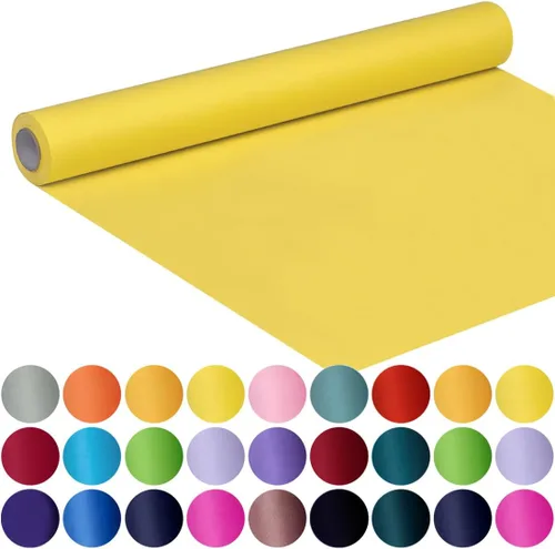 Vista 25 de SMART&CASUAL Papel de regalo negro de 17.8 x 760 pulgadas (63 pies) de papel kraft para regalo, tablón de anuncios, ramos, flores, niños, embalaje