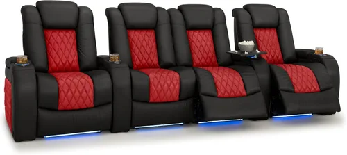 Vista 33 de Seatcraft Asiento de cine en casa Diamante Marrón Reclinable Individual