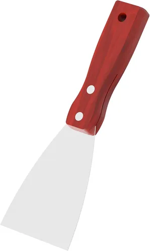 Vista 9 de Cuchillo de masilla, herramienta raspadora de acero inoxidable de 1 pulgada, cuchillos de metal con mango de madera para paneles de yeso
