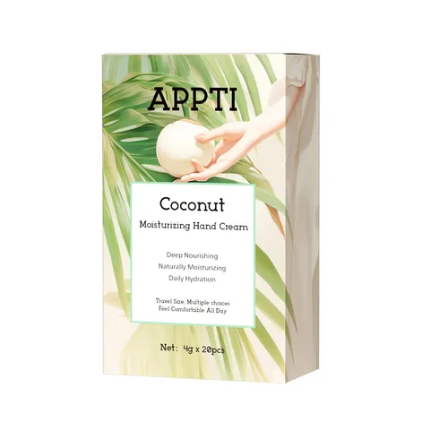 Vista 9 de Crema hidratante para manos, alivia y repara la loción de manos, crema de manos tamaño viaje, fragancia de coco, paquete de 20