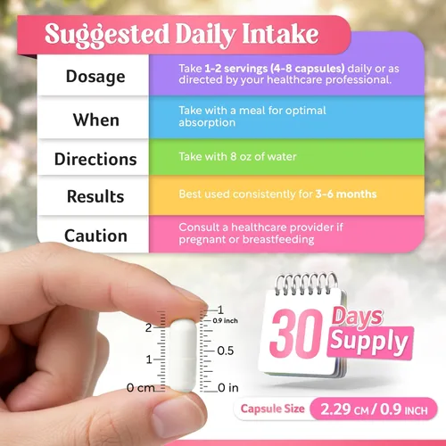Vista 5 de Suplemento de mio-inositol y D-chiro inositol para mujeres, 120 quilates, ideal 40:1