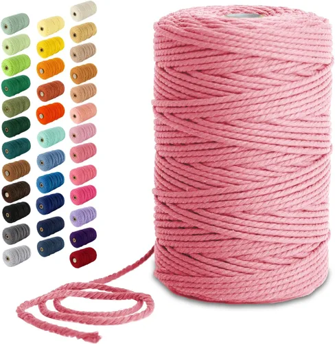 Vista 47 de Nook Theory Hilo de macramé de 3mm 109 yardas - Cuerda de macramé suave de 4mm, 5mm perfecta para nudos - Suministros de macramé para colgadores