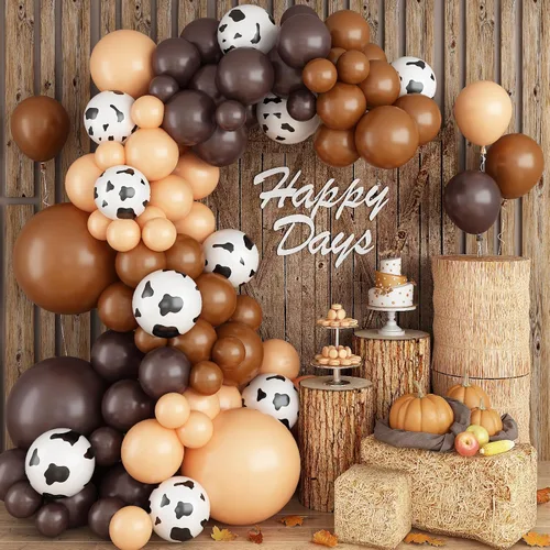 Vista 17 de Arco de globos de pata de perro, 105 piezas de guirnalda de globos con estampado de patas azules y naranjas, globos de papel de aluminio de hueso