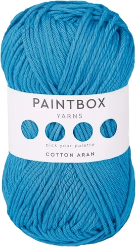 Vista 17 de Paintbox Yarns 100% algodón Aran, 50 g (1.76 oz), 85 m (93 yardas) - Lana blanca en cartón para crochet, tejer - Suave, ligera para suéter, ropa