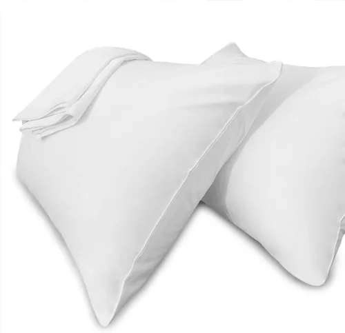 Vista 8 de Protectores de almohada con cremallera, tamaño estándar, fundas de almohada 100% algodón para cabello y piel, protector de almohada suave y cómodo
