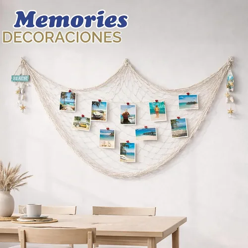 Vista 5 de 4E's Novelty Red decorativa de pescado, paquete de 3, decoración de red de algodón natural, cada uno de 14 x 4 pies, para decoraciones de fiesta
