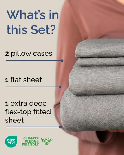 Vista 376 de Extra Deep Twin XL Sheet Set - 3 Piece College Dorm Room - White 01-Blanco