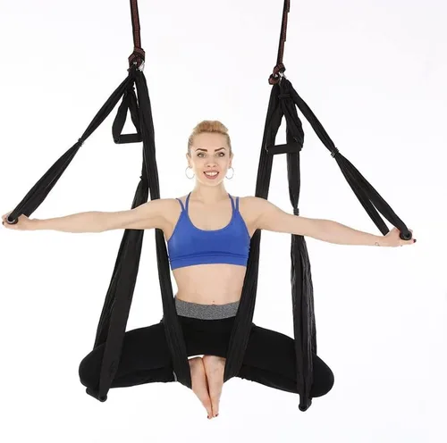 Vista 9 de Juego de Columpio de Yoga Aéreo, Hamaca Ultra Resistente con Extensión de Trapecio, Colgante Antigravedad para Ejercicios de Inversión