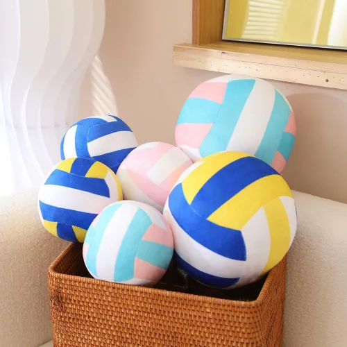 Vista 3 de XIYUAN Almohada de felpa de baloncesto de fútbol de 8.6 pulgadas, juguetes de peluche de pelota de fútbol suave, almohada deportiva esponjosa