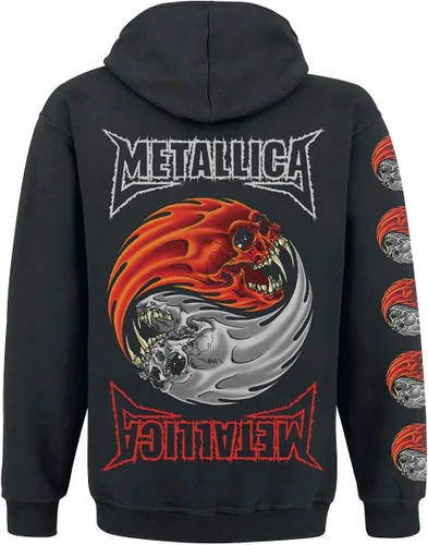 Vista 2 de Metallica Yin Yang Zip Up Hoodie Sweatshirt Black