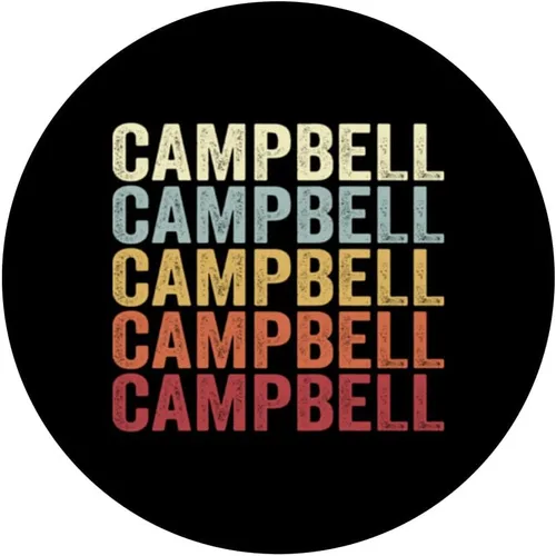 Vista 3 de Campbell Florida Campbell FL Retro Vintage Text PopSockets Swappable PopGrip